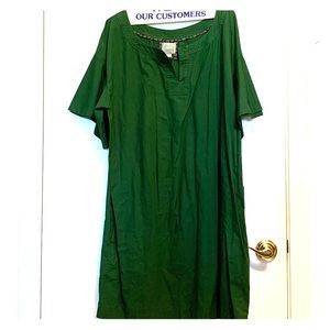 Anthropologie Maeve green flutter sleeve dress